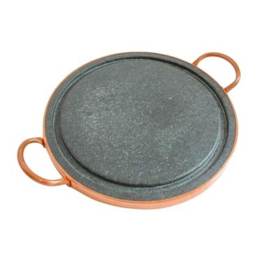 Imagem de Grelha Bifeteira Pedra Sabão 27 Cm Mantém Calor Comida Mineira (Natural)