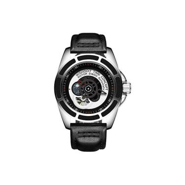 Imagem de Relógio Masculino Luxo Wishdoit Mecânico Couro Wsd-8805