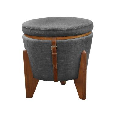 Imagem de Puff Banqueta Fênix Baú Mesa Castellar Móbile Linho Cinza