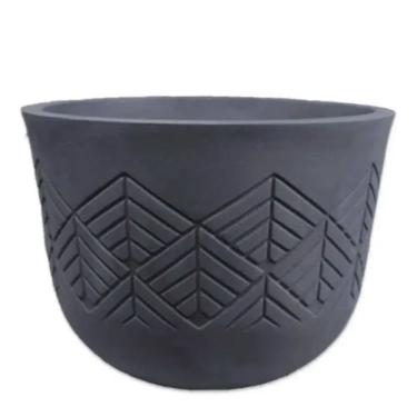 Imagem de Vaso Tribo Redondo 52 Japi Preto Ardosia