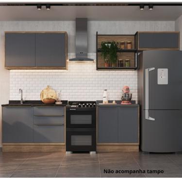 Imagem de Cozinha Completa 5 Peças 6 Portas Viena Freijó / Grafito