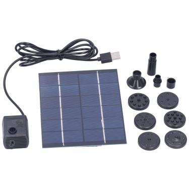 Imagem de Kit de bomba de água solar kit de bomba ecológica eficiente e eficiência de energia ao ar livre Bomba de água alimentada para banhos de pássaros lagoas decorações de jardim