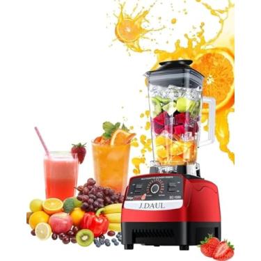 Imagem de J.DAUL Liquidificador Profissional De Alta Velocidade Para Shakes E Vitaminas, Processador Alimentos Comercial Bancada, Motor Cobre Puro 9525 2500 W, Lâminas Com Rolamento Duplo