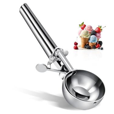 Imagem de Soobeeke Pás Para Biscoitos Assar - Pá De Massa 2 Oz, Aço Inoxidável Alta Qualidade, Cabo Ergonômico, Fácil Limpar, Lavável Na Máquina Lavar Louças. Perfeita Padeiros, Chefs E Amantes Sorvete.