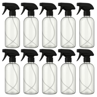 Imagem de Frascos Borrifador Spray Pulverizador com Válvula Multiuso Transparente 500ml (Preto, 100)