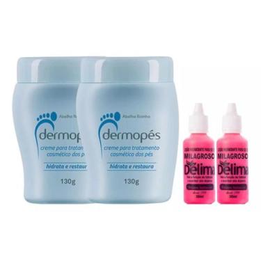 Imagem de Kit para Tratamento de Fissuras e Rachaduras nos Pés: 2 Dermopés 130 g