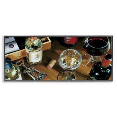 Imagem de Stupell Industries Design de arte giclée emoldurado preto com rolhas e garrafas de vinho por Stefano Ferreri, 76 x 33