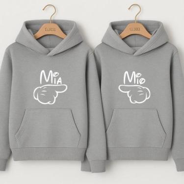 Imagem de Moletom Canguru Mio Mia Frases Meme Casal Namorados Presente Par Amigo