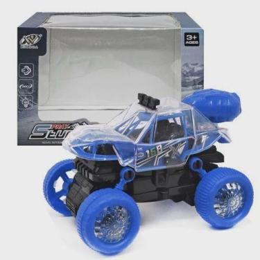 Imagem de Carro Musical "Stunt Car", Com Fumaça Luz E Som (azul) - Toy King
