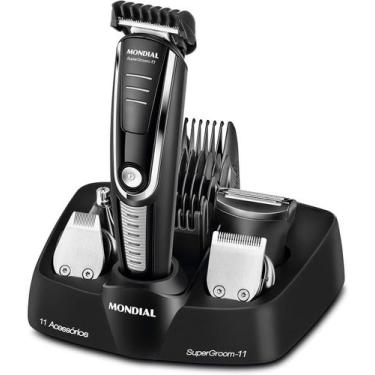 Imagem de Aparador de Pelos Mondial Sem Fio Body Groom BG-05 11 EM 1 Preto/Inox 