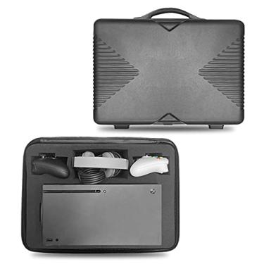 Imagem de Estojo de transporte para Xbox Series X, compatível com console/controladores/fone de ouvido/jogos e outros acessórios - estojo protetor de viagem com capa rígida e espuma personalizada para armazenamento (estilo Xbox original)