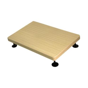 Imagem de BaotyJie Suporte para de estúdio, suporte de mesa para áudio, de madeira resistente e estável para alto-falantes de mesa para monitores de estúdio, White L