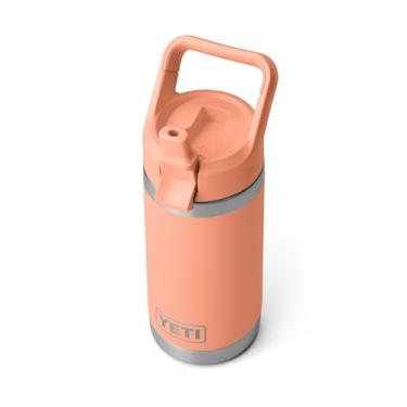 Imagem de YETI Rambler Jr. Garrafa infantil de 350 ml, com tampa de palha, pêssego