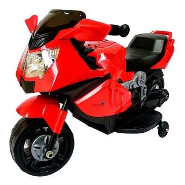 Imagem de Mini Moto Elétrica Infantil 6v Importway C/ Luzes E Som Vermelho
