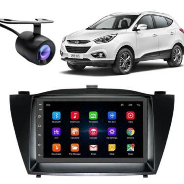 Imagem de Central Multimidia Android Auto Hyundai IX35 Moldura + Câm Preto - Fir