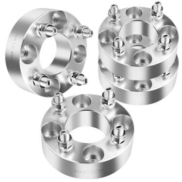 Imagem de HHCSOP Espaçadores de roda de carrinho de golfe 4x4, adaptadores de roda ATV de 1,5 polegadas para carro EZ GO EZGO Club, 4 peças 4 x 101,6 mm furo do cubo espaçador de roda 62 mm com pinos de 1/2