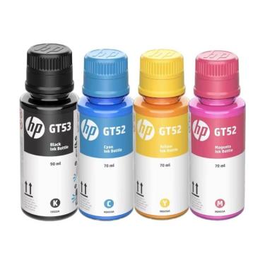 Imagem de Kit 4 Refil Tinta Impressora Hp 52 Gt52 + 53 Gt53 ( Gt51 ) Original Deskjet Gt 5822 416 116 517