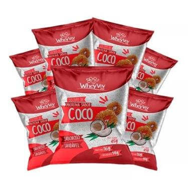 Imagem de Kit 05 Biscoito Fit Sabor Coco com Whey Protein de 16g de Proteína com 45g-Wheyviv