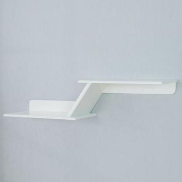 Imagem de Prateleira Zig Zag 72cm Em Mdf Quarto De Bebê - LuckBabyStore, Branco