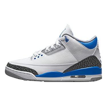 Imagem de Tênis masculino Jordan 3 Retro Racer azul/azul/preto (CT8532 145), Branco/azul corredor, preto, 11.5