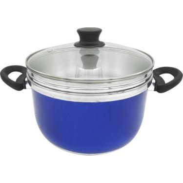 Imagem de Conjunto Multiuso Azul 3 Peças com Tampa de Vidro 4,5 Litros - Docesar