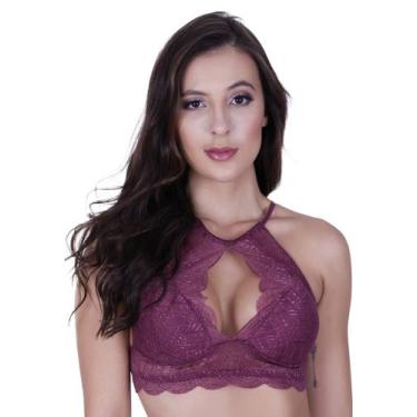 Imagem de Sutiã Decotado de Renda Frente Única Alcinha Cruzada - c3 MARINA - TER