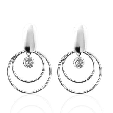 Imagem de Couti, Brinco Clássico Pendurado Feminino Aço Inox Antialérgico
