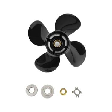 Imagem de SLSRPMT Hélice 10,6 X 12 Pitch para motor de popa Mercury 25 30 35 40 45 48 50 55 60 70 HP motor de barco hélice de alumínio 48-8M8026625 13 estrias dente direito com kit de porca de cubo