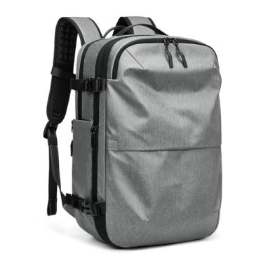 Imagem de Asixxsix Mochila a Vácuo, Mochila de Viagem a Vácuo Expansível, Separação Seca de Chuva à Prova de Chuva, Carregue Mochilas Com Compartimento de Sapatos, Bolsas de Compressão Casual Daypack (Cinza