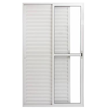 Imagem de Porta Balcão 3 Folhas Veneziana 210x150 Branco Linha 22