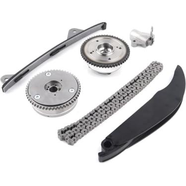 Imagem de LINLINS Kit de corrente de distribuição com rodas dentadas CVVT compatível com 2017-2021 Elantra/Kona/Veloster, 2017-2022 Kia Forte/Forte5/Soul/Seltos 2.0L, substitui # 24350-2E700, 243212E010