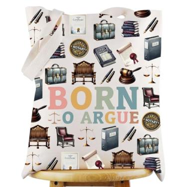 Imagem de WZMPA Bolsa para advogado, presente de agradecimento da justiça, lei, graduação, reutilizável, mercearia, mercadoria, Born Argue-t, Large