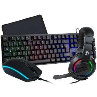 Imagem de Combo Gamer Kalkan Odin Core 4-em-1 Mouse, Teclado, Headset e Mousepad KLK00017