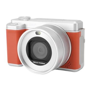 Imagem de Heayzoki Câmera Digital 5K, Câmeras Wi -Fi de 80MP de Foco Automático para o YouTube Com Zoom Digital 18x, Lente Dupla, Tela de Faixa de 180 °, Bateria de 1450mAh, Adequada para Viagens, (Marrom)