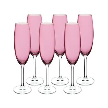 Imagem de Conjunto de Taças para Champanhe Bohemia Gastro 220ml Violeta - 6 Peças