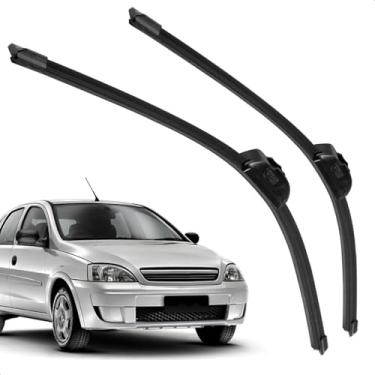 Imagem de Par Palheta Dianteira Limpadora De Para Brisa Corsa Hatch Sedan 2001 A 2012 De Silicone