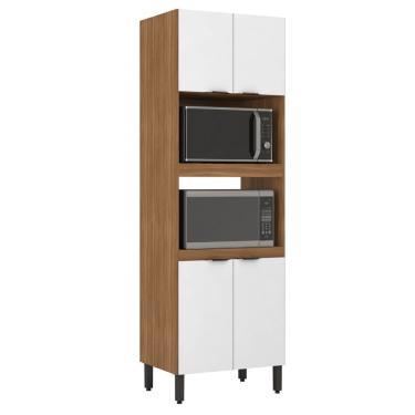 Imagem de Paneleiro Cozinha Duplo Forno 4 Portas Amêndola Touch Branco