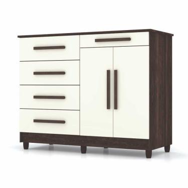 Imagem de Cômoda Sapateira 5 Gavetas E 2 Portas Belmont Champanhe