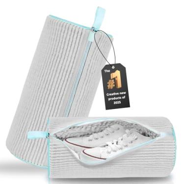 Imagem de Peuesty Bolsa para máquina de lavar sapatos, reutilizável, para tênis, botas, delicadas, lavagem à máquina, seguro, limpador de sapatos, protege limpeza profunda em lavadoras