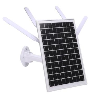 Imagem de Fockety Roteador modem 4G LTE de 12 W alimentado por energia solar com slot para cartão SIM, extensor WiFi com alcance WiFi de 150 m, antenas externas e bateria de 18000 mAh (Antenas pretas)