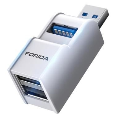 Imagem de Mini hub USB 3 portas divisor USB 1 em 3 saídas, adaptador extensor USB 3.0 com porta de transferência de dados USBA 3.0, 2 portas USB 2.0, dongle extensor USB para carros, laptops, keyborad, disco