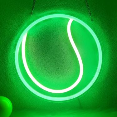 Imagem de Sinal neon de tênis - decoração de parede esportiva regulável com alimentação USB, presentes de tênis para mulheres e homens, luzes de néon de LED para meninas, mulheres, homens, acessórios para fãs