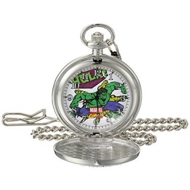 Imagem de Marvel Relógio de bolso masculino W001743 Hulk analógico-quartzo, Prata, Movimento de quartzo