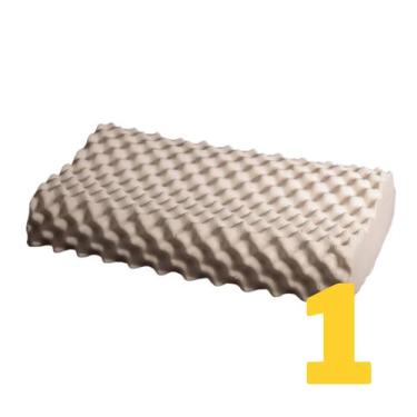 Imagem de Travesseiros 58x35 Bolinha Látex Natural Suporte Ortopédico para Colun