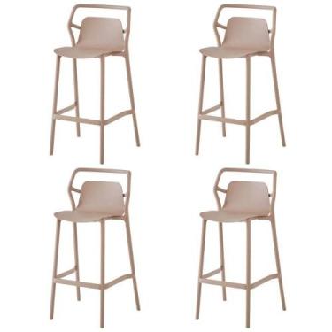 Imagem de Kit 4 Banquetas Altas Empilhável Enjoy Rivatti 105 cm (Altura) em PP C