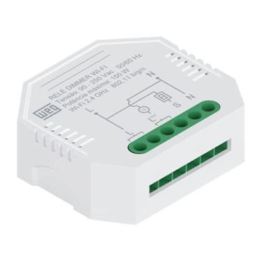 Imagem de Dimmer Wi-Fi WEG Home 1 Canal 150W compatível com Alexa e Google Assistente, permite a ligação com pulsadores convencionais.