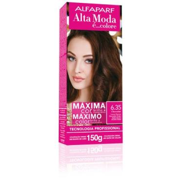 Imagem de Tintura Alta Moda 6.35 Chocolate Louro Escuro Dourado Acaju