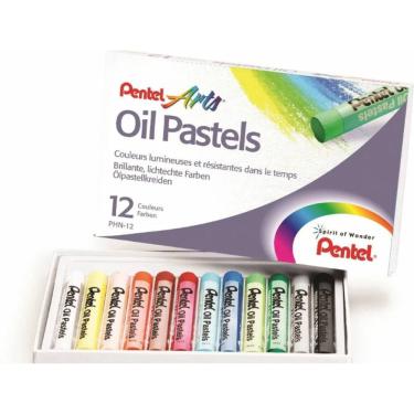 Imagem de Giz Pastel Oleoso Com 12 Cores – Phn-12U