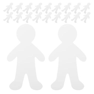 Imagem de Angoily 20 Peças de Papelão Branco Com Recortes de Figuras Humanas Em Branco para Projetos de Artesanato Faça Você Mesmo para Crianças, Decorações de Sala de Aula, Bonecas de Grafite Criativas