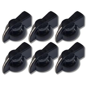 Imagem de Kit 6 Knob Chicken Head Amplificador Pedal Abs Preto